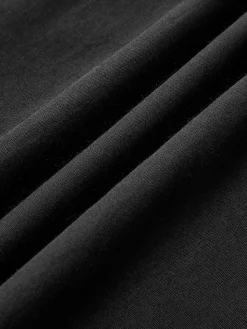COMMENSE Pure Cotton Plain Cami Dress* Black Dresses|Casual Dresses