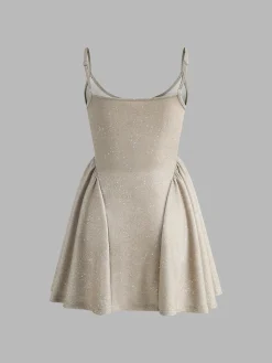 COMMENSE Purl Low Cut Sleeveless Dress* Cocktail & Party Dresses|Summer Dresses