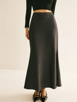 COMMENSE Regular Fit Back Split Skit* Skirts|Bottoms