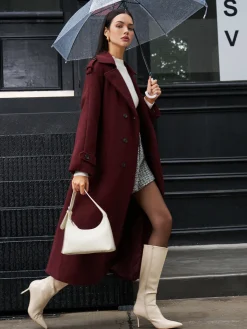COMMENSE Regular Tweed Long Coat* Outerwear|Coats