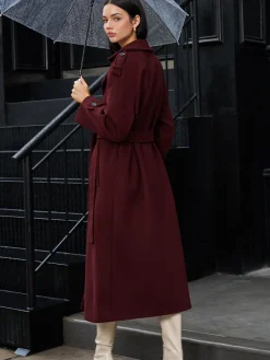 COMMENSE Regular Tweed Long Coat* Outerwear|Coats