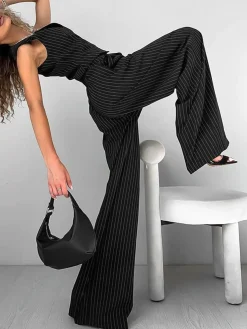 COMMENSE Relaxed Striped Suit Pants Set* Pants Sets|Matching Sets