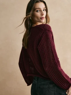 COMMENSE Retro Button Down Hollow Cardigan* Cardigans|Sweaters & Cardigans