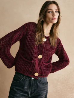 COMMENSE Retro Button Down Hollow Cardigan* Cardigans|Sweaters & Cardigans