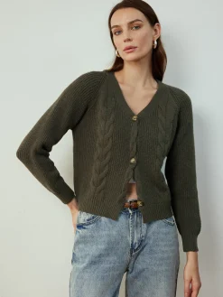 COMMENSE Retro Button Twist Cardigan* Cardigans|Sweaters & Cardigans