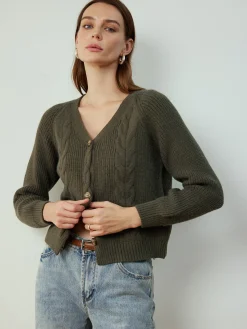 COMMENSE Retro Button Twist Cardigan* Cardigans|Sweaters & Cardigans