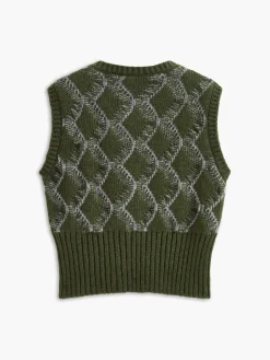 COMMENSE Retro Split Button Sweater Vest* Sweater Vests|Sweaters & Cardigans