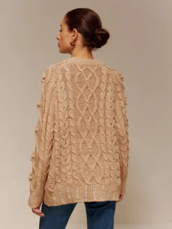 COMMENSE Rhinestone Pullover Twist Sweater* Sweater Tops|Sweaters & Cardigans
