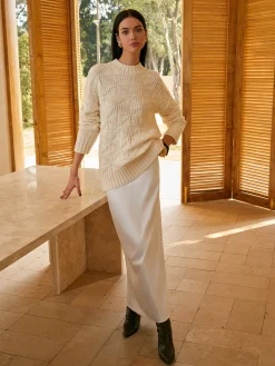 COMMENSE Rhombic-Pattern Sweater Without Belt* Knitwear|Tops