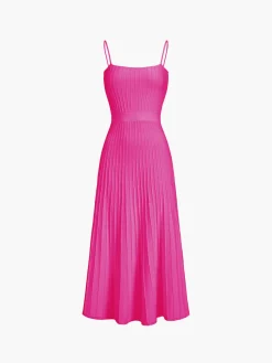 COMMENSE Rib Midi Sundress* Sweater Dresses|Sweater Dresses