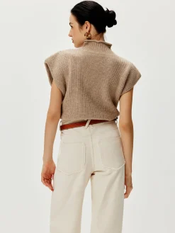 COMMENSE Ribbed Cap Sleeve Warm Sweater* Sweater Vests|Sweaters & Cardigans