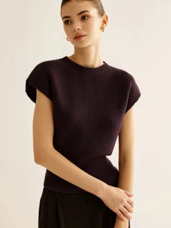 COMMENSE Ribbed Cinched Sweater Vest* Sweater Vests|Sweaters & Cardigans