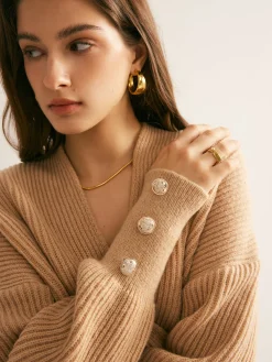COMMENSE Ribbed Criss Cross Cinched Sweater* Sweater Tops|Sweaters & Cardigans