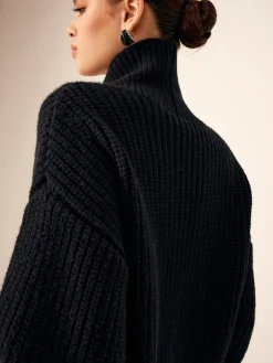 COMMENSE Ribbed Lapel Button Knit Outerwear* Sweater Tops|Outerwear