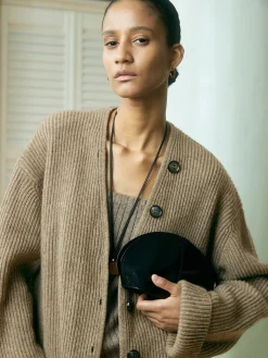 COMMENSE Ribbed Loose Knit Outerwear* Sweater Tops|Outerwear
