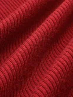 COMMENSE Ribbed Metal Design Polo Cardigan* Cardigans|Sweaters & Cardigans