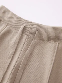 COMMENSE Ribbed Mystique Wide Leg Pants* Wide Leg|Pants