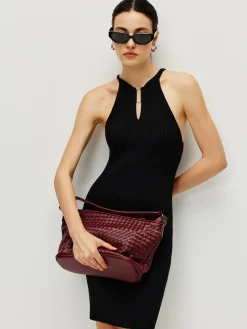 COMMENSE Ribbed Sexy Sleeveless Sweater Dress* Black Dresses|Sweater Dresses