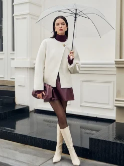 COMMENSE Romance Button Shift Coat* Outerwear|Coats