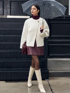 COMMENSE Romance Button Shift Coat* Outerwear|Coats