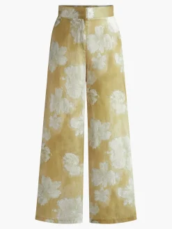 COMMENSE Romance Floral Printed Straight Pants* Pants|Bottoms