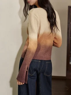 COMMENSE Romance Ombre Button Cardigan* Cardigans|Sweaters & Cardigans