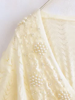COMMENSE Romance Pearl Beaded Cardigan* Cardigans|Sweaters & Cardigans