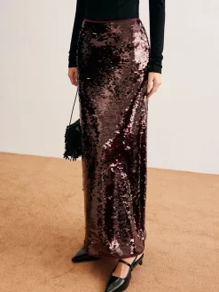COMMENSE Romance Sequins Maxi Skirt* Skirts|Bottoms