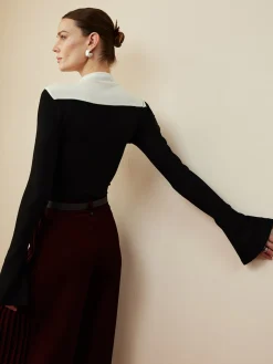 COMMENSE Romance Stand Collar Ruffle Blouse* Blouses & Shirts|Tops