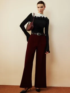 COMMENSE Romance Stand Collar Ruffle Blouse* Blouses & Shirts|Tops