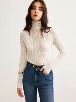 COMMENSE Romance Turtleneck Slim Blouse* Blouses & Shirts|Tops