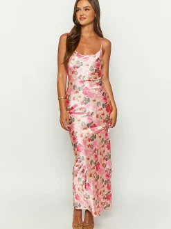 COMMENSE Romantic Floral Cami Long Dress* Casual Dresses|Floral Dresses