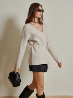 COMMENSE Rope Belted Wrap Cardigan* Cardigans|Sweaters & Cardigans