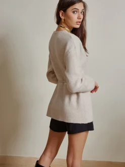 COMMENSE Rope Belted Wrap Cardigan* Cardigans|Sweaters & Cardigans