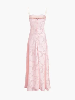 COMMENSE Rosalia Semi-sheer Floral Mesh Long Dress* Floral Dresses|Summer Dresses