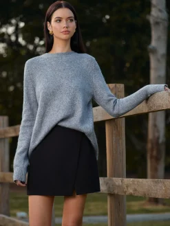 COMMENSE Round Neck Bow-Decor Sweater* Knitwear|Tops