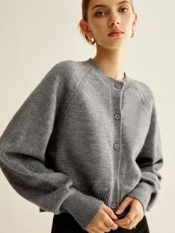 COMMENSE Round Neck Breasted Cardigan* Cardigans|Sweaters & Cardigans