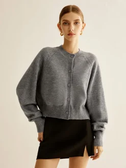 COMMENSE Round Neck Breasted Cardigan* Cardigans|Sweaters & Cardigans