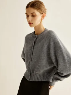 COMMENSE Round Neck Breasted Cardigan* Cardigans|Sweaters & Cardigans