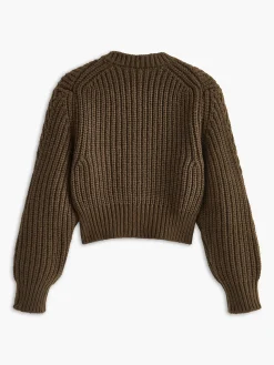COMMENSE Round Neck Metal-Detail Crop Cardigan* Cardigans|Sweaters & Cardigans