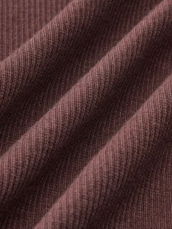 COMMENSE Round Neck Ruffle Slim Knit Dress* Sweater Dresses|Casual Dresses
