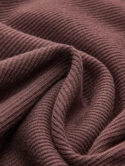 COMMENSE Round Neck Ruffle Slim Knit Dress* Sweater Dresses|Casual Dresses