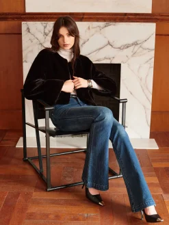 COMMENSE Round Neck Soft Faux Fur Coat* Outerwear|Coats
