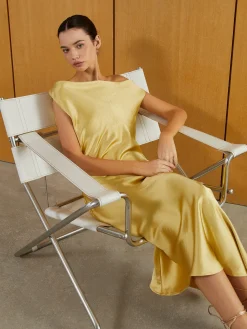 COMMENSE Satin Backless Sleeveless Long Dress* Casual Dresses|Cocktail & Party Dresses