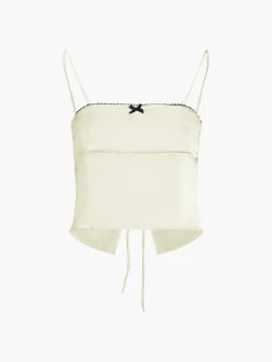 COMMENSE Satin Bow Decor Cami Top* Tank Tops & Camis|Tops