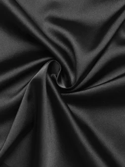 COMMENSE Satin Raw Hem Tied Two Piece Skirt Set* Skirt Sets|Long Sleeve Sets