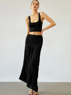 COMMENSE Sea Breeze Crop Knit Top* Sweater Tops|Sweaters & Cardigans