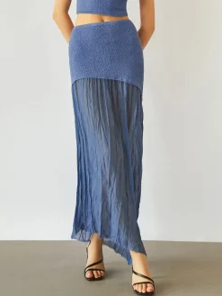 COMMENSE Sea Breeze Patchwork Maxi Skirt* Skirts|Knitwear