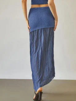 COMMENSE Sea Breeze Patchwork Maxi Skirt* Skirts|Knitwear