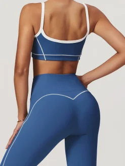 COMMENSE Seamless Contrast Binding Sports Bra* Activewear